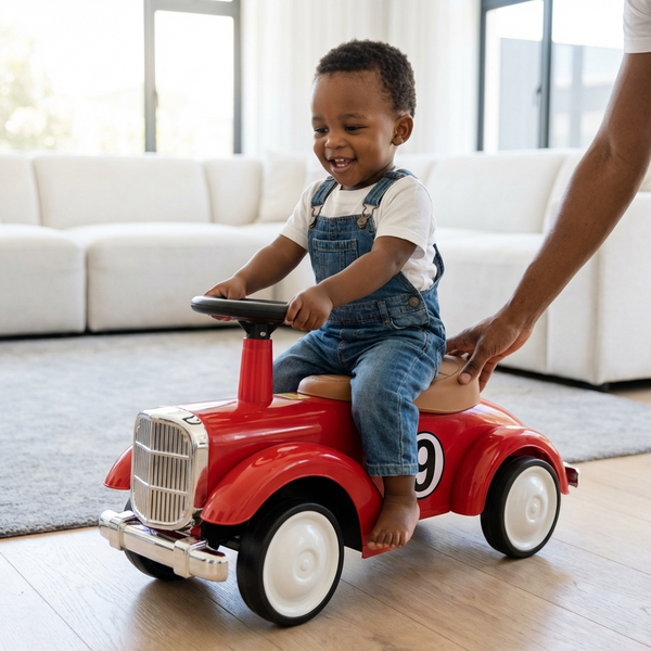 Vintage Style Kids' Ride-On Racing Car