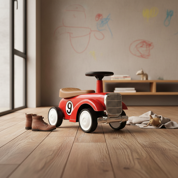 Vintage Style Kids' Ride-On Racing Car