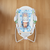 Foldable Toddler Soothing Vibrations seat with a playful design and cup holder on a wooden floor.