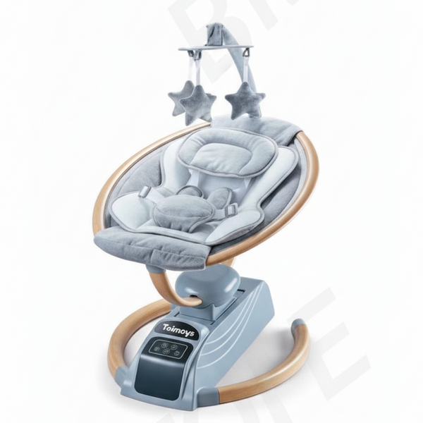 Baby Swings for Infants to Toddler with soft fabric, adjustable settings, and star mobile for soothing baby.