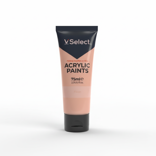 Acrylic Paint 75ml - Flesh in a tube, ideal for arts and crafts projects, showcasing its creamy consistency and color.