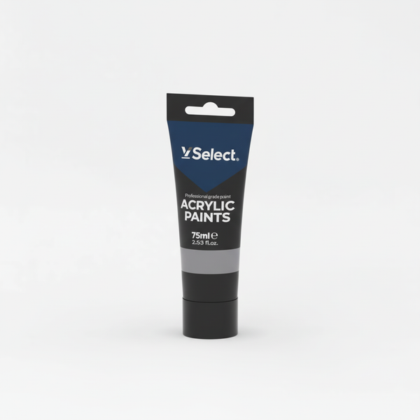 Acrylic Paint 75ml - Black tube showcasing rich pigment for art and craft projects.