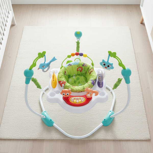 Multifunction Baby Jumperoo Learning Walker with Music designed for early movement and coordination skills.