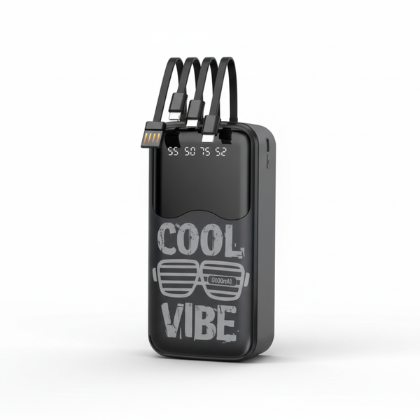 60000mAh Power Bank with Built-In Cables