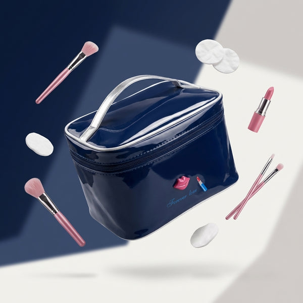 Patent Leather Hand-Held Toiletry Bag