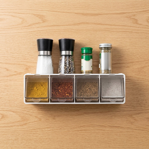 4 Slot Kitchen Wall Spice Organizer