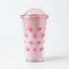 Cat Ear Holographic Plastic Tumbler with Reusable Straw 400ml