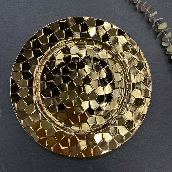 Shining Mosaic Gold Charger Plate