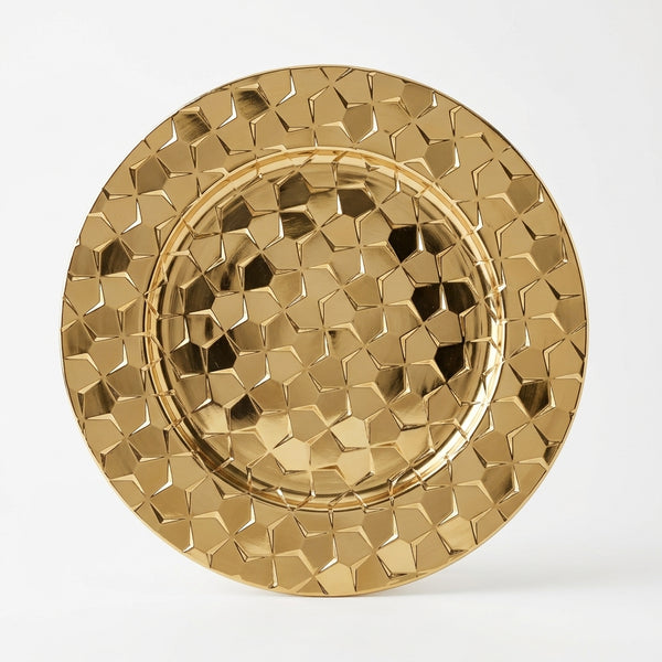 Shining Mosaic Gold Charger Plate