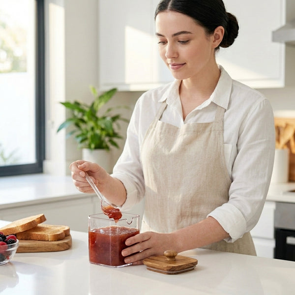 Square Acrylic Jam Jar with Lid