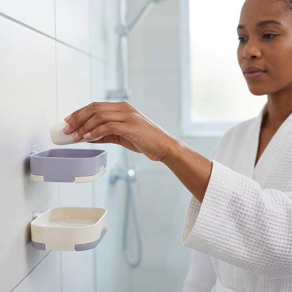 Wall-Mounted Suction Cup Soap Dish