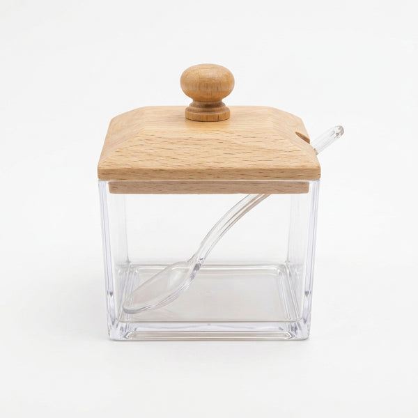 Square Acrylic Jam Jar with Lid