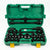 Heavy Duty 26-Piece Socket Wrench Set in green case with various socket sizes and tools for high-torque jobs.