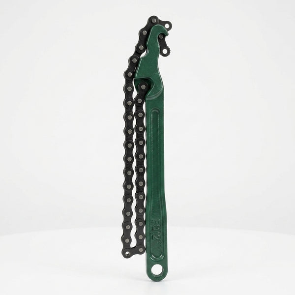 Double Chain Oil Filter Wrench Tool showing heavy-duty design for removing stubborn oil filters.