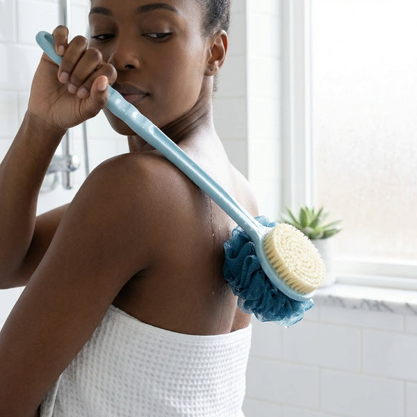 Long-Handled Mesh Bath Sponge