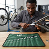 Mechanic using the 10 Piece Double Open End Spanner Set for bike repair, showcasing high-torque tools in an organized case.