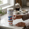 Insulated Stainless Steel Tumbler with Handle and Straw