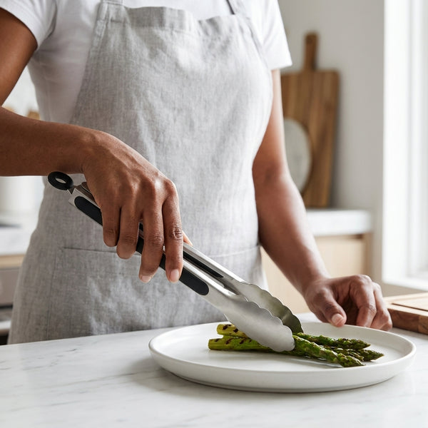 Stainless Steel Locking Kitchen Tongs Set