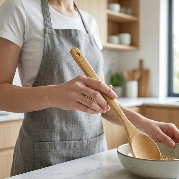 30cm Long Handle Bamboo Soup Spoon