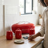4-Piece Vintage Style Bread Bin and Canister Set