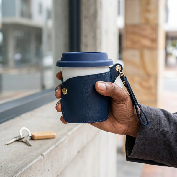 Faux Leather Coffee Cup Sleeve