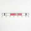 Chrome Plated 8-Hook Wall Mounted Rail with a shiny polished finish and eight hooks for versatile storage.