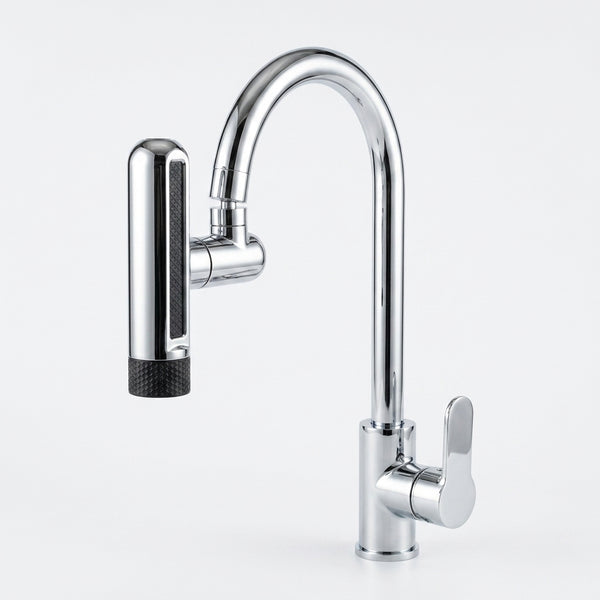 720 Degree Rotating Anti-Splash Faucet Aerator in polished chrome finish for efficient water flow control.