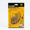 10 Piece Keychain Hex Key Allen Wrench bundle featuring hexagonal keys on a keyring, perfect for quick adjustments.