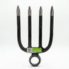 Farming Fork Hoe - a sturdy garden tool with four sharp prongs for effective soil turning and aeration.