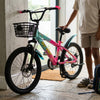 Multi-Color Hardtail Mountain Bike parked inside, ready for fun adventures and local explorations.