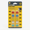 10 Piece Assorted Car Fuse Kit - blade fuses on a card showing various amperage ratings for vehicle electrical protection.