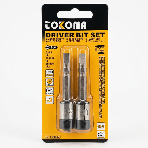 Hexagonal Quick Transfer Batch Head driver bit set by Tokoma, featuring quick bit change and magnetic retention.