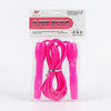 Adjustable Fitness Skipping Rope with Non-Slip Handles in pink packaging, ideal for cardio workouts.