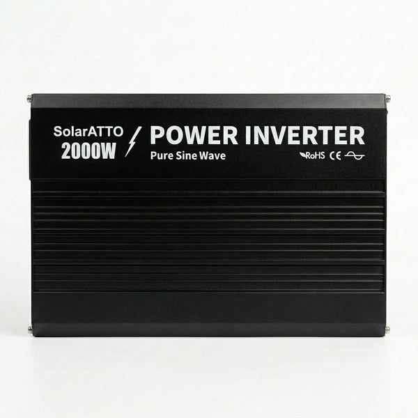 High-End Pure Sine Wave Power Inverter, SolarATTO 2000W power inverter, pure sine wave technology, electrical device
