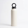 Magnetic MagSafe Insulated Sports Water Bottle with a sleek white design and black lid for easy hydration on the go.