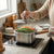 Multi-function Portable Stainless Steel Square Deep Fryer with vegetables steaming on a stove.