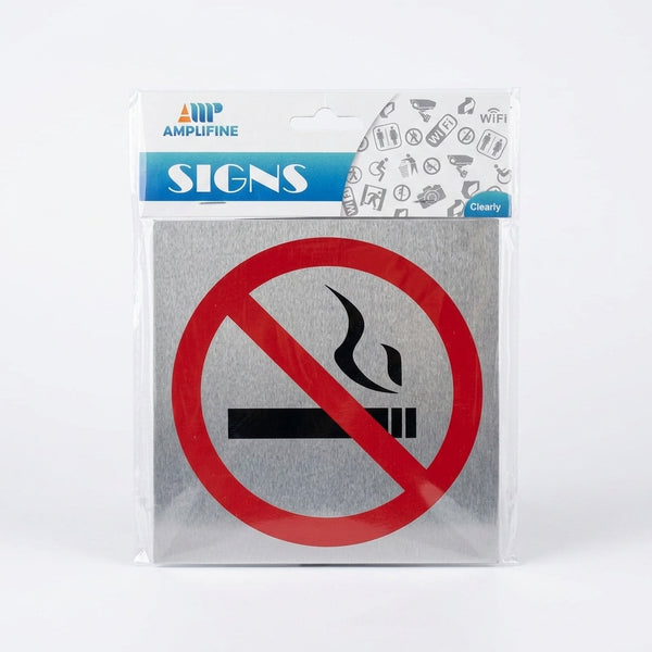 No Smoking Sign in a clear package with a red prohibition symbol for smoking.