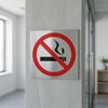 No Smoking Sign displayed on a wall in an office setting to promote a smoke-free environment.
