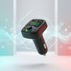 Bluetooth Car MP3 Player FM Transmitter with dual USB ports and colorful display for easy music streaming.