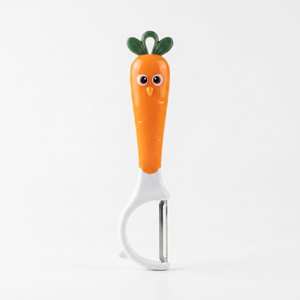 Cute Cartoon Carrot Vegetable Y-Peeler designed for playful and efficient fruit and vegetable preparation.