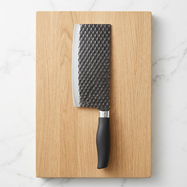 Hand Forged Hammered Stainless Steel Cleaver Knife
