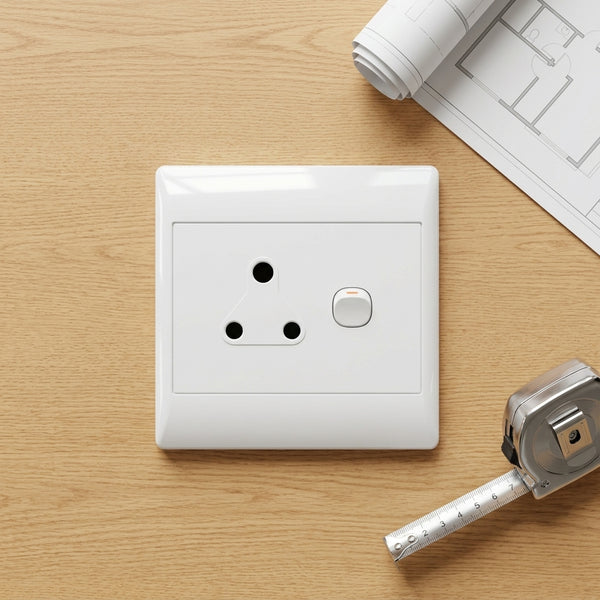 4x4 Single Switched Socket 2-Pack