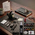 Professional Single Gun Tattoo Kit with rotary gun, ink bottles, and accessories on a wooden table.