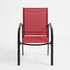 Modern Metal Stackable Garden Chair with Arms