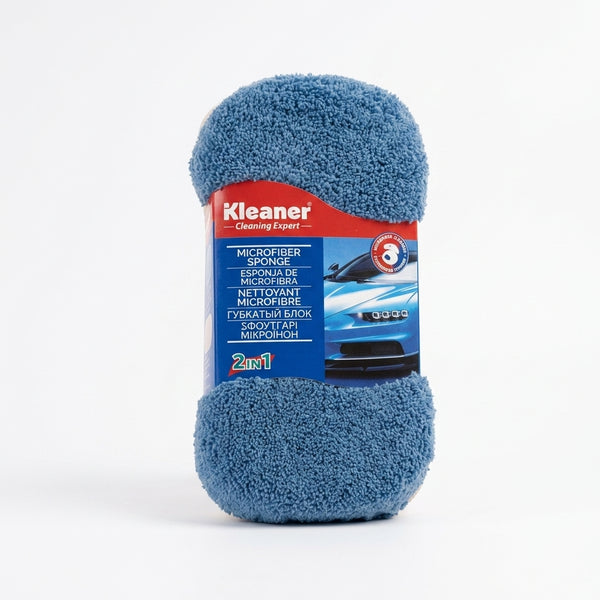 Blue Microfiber Dish Sponge Cleaner