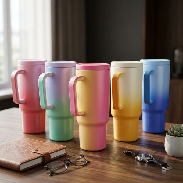40oz Gradient Rainbow Stainless Steel Ice Tumbler