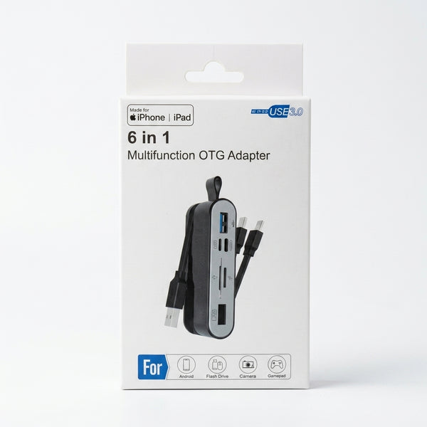 6 in 1 Multi Function OTG Adapter Hub