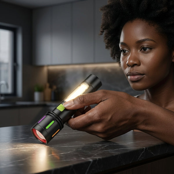 Multi-function Rechargeable Strong Light Flashlight