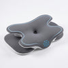 Adjustable Ergonomic Contour Memory Foam Sleeping Pillow in gray with unique contour design for optimal neck support.