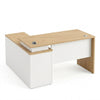 1.6M Luxury Office Desk with a modern design featuring a wooden top and sleek white sides.